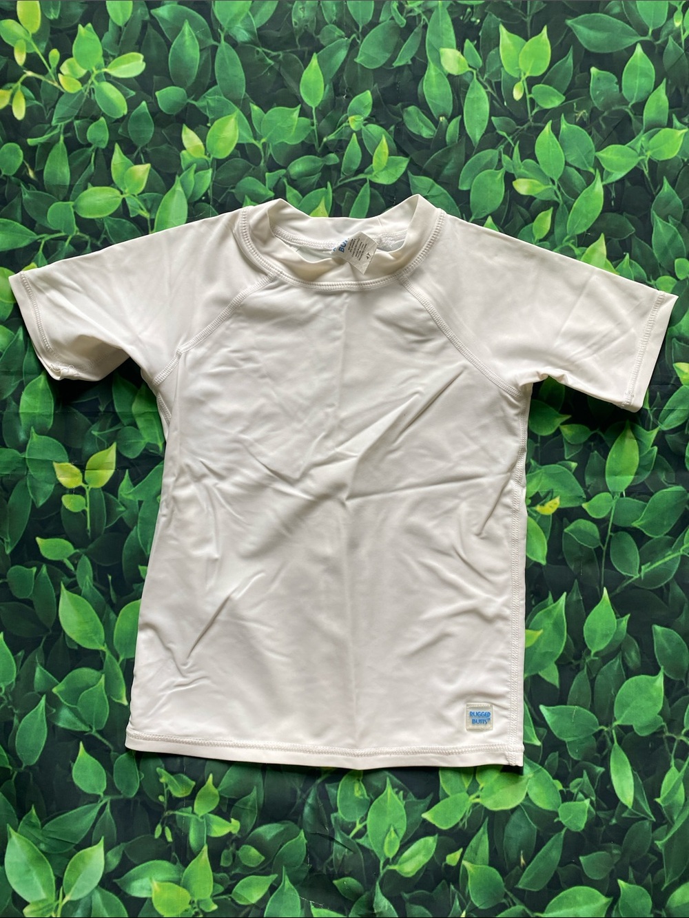 Rugged Butts White Short-Sleeve Rash Guard Size 4
